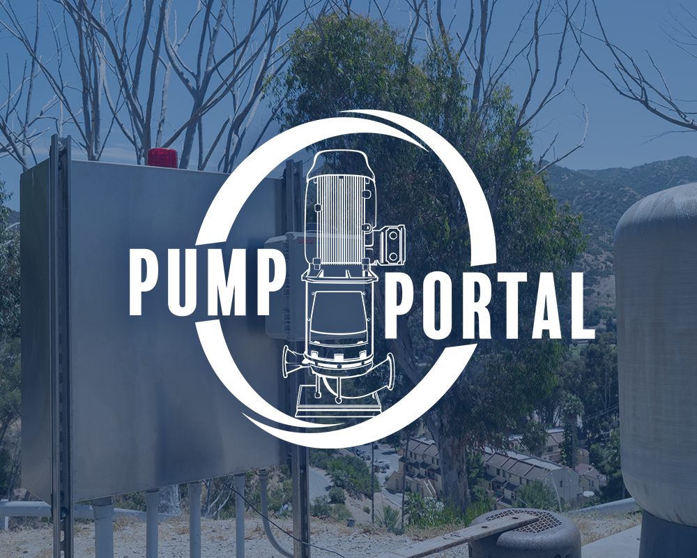Panel with Pump Portal® retrofit with blue overlay and Pump Portal logo.