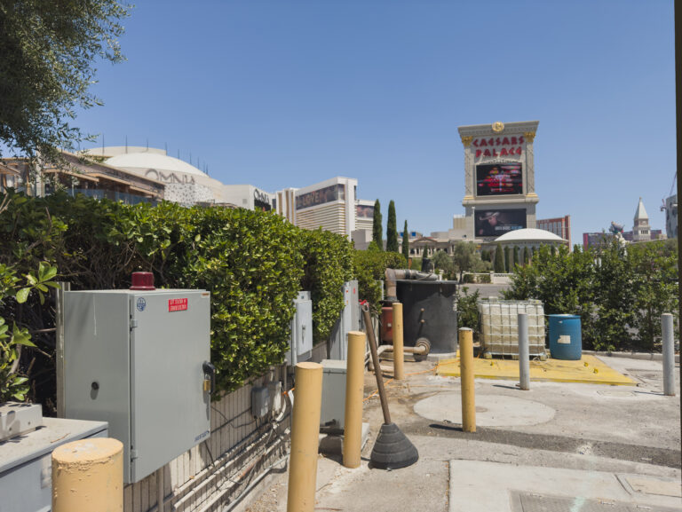 Trident control panel outside of Ceasar's Palace in Las Vegas.