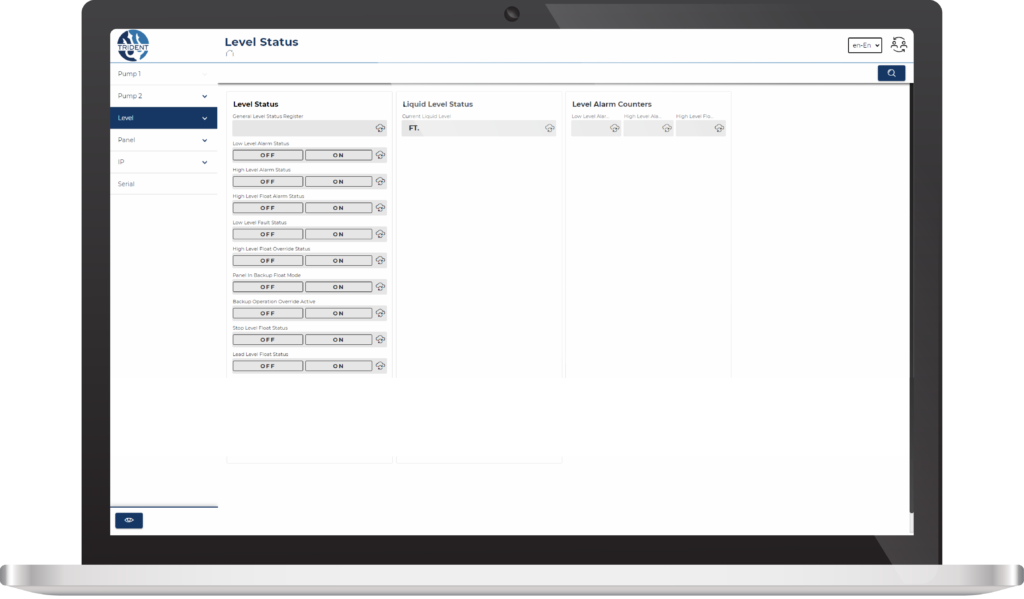 trident webserver level status