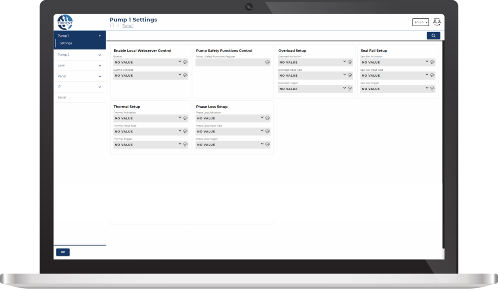 trident webserver pump status