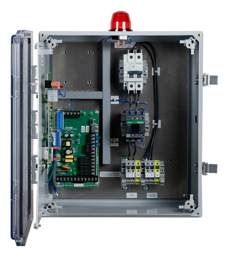 Oil Smart® Single-Phase Simplex Total Pump Protection Panel, 120/208/240 VAC (OSSIM-TP-100X) see water ossim tp 100x inside