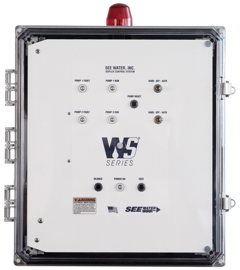 WS Series® Three-Phase Triplex Float-Operated Pump Control Panel, 208/240/480 VAC (WT3P-6-X) see water wd3p 4 front